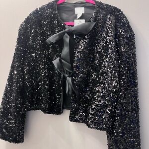 H&M Black Sequin Jacket